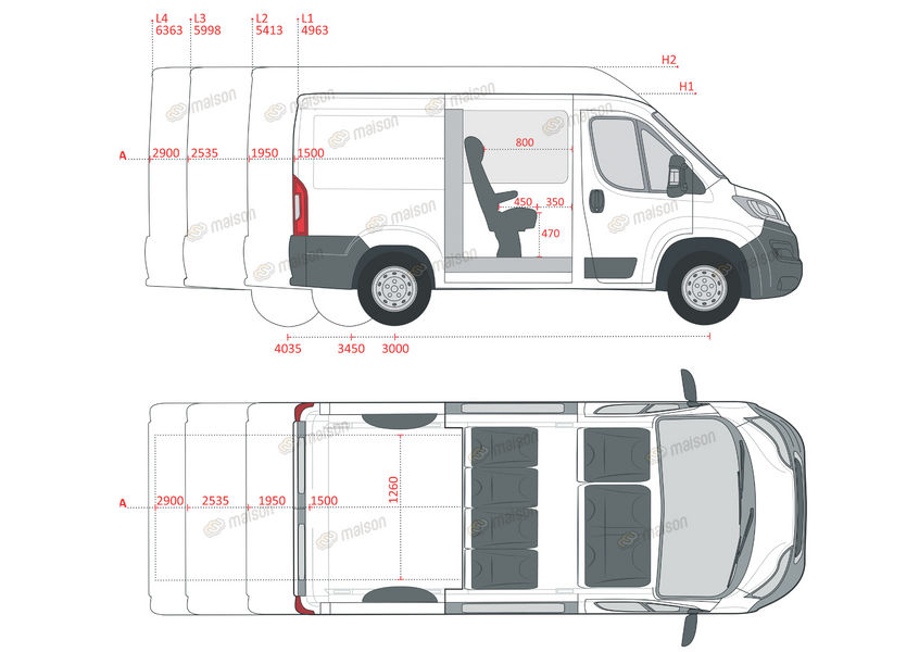 BOXER L4H2 CREW CAB 7 SEATS