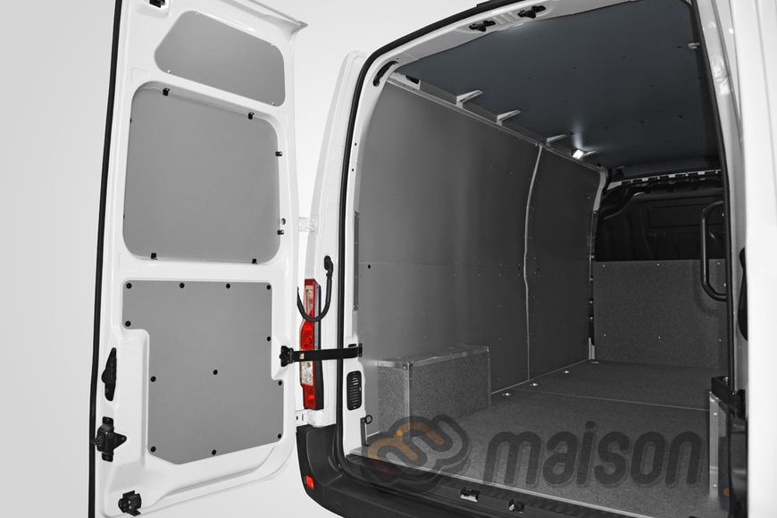 Фанерна обшивка стін фургона Movano L3H2 (задній привід, колісна база 3682мм), спарені колеса, ЛАМІНОВАНА, товщина 5 мм