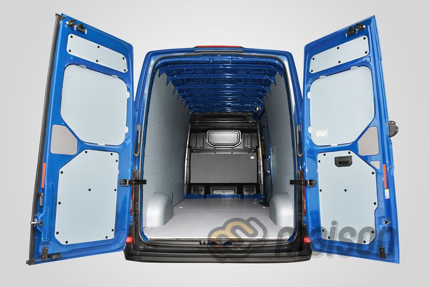 КОМПЛЕКТ 3в1 підлога + стіни фургона Crafter L4H3 (LR, задній/повний привід 4 х 4, довга колісна база 4490мм, довжина вантажного відсіку 4300мм) висота Н3, одинарні колеса