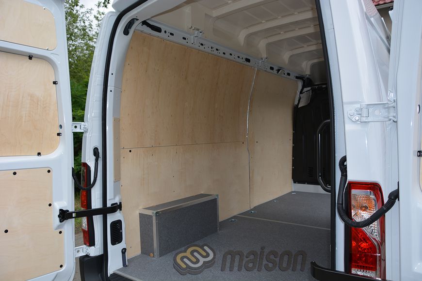 Фанерна обшивка стін фургона Master L3H2 (задній привід, колісна база 3682мм), спарені колеса, БЕЗ ПОКРИТТЯ, товщина 5 мм