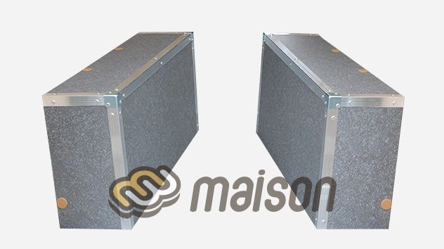 Захист колісних арок "прямокутник" з алюмінієвим каркасом Movano Maxi L4 (2шт,фанера)