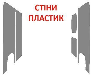 Пластикова обшивка стін фургона Daily L3H2/H3 (довжина авто 6000мм, колісна база 3520мм зі звисом, довжина вантажного відсіку 3540мм, спарені колеса)