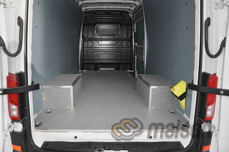 Wheel arch protection "rectangle" with aluminium frame Crafter L4H3 LR, RWD 4x4, twin wheels (2 pcs, plywood)