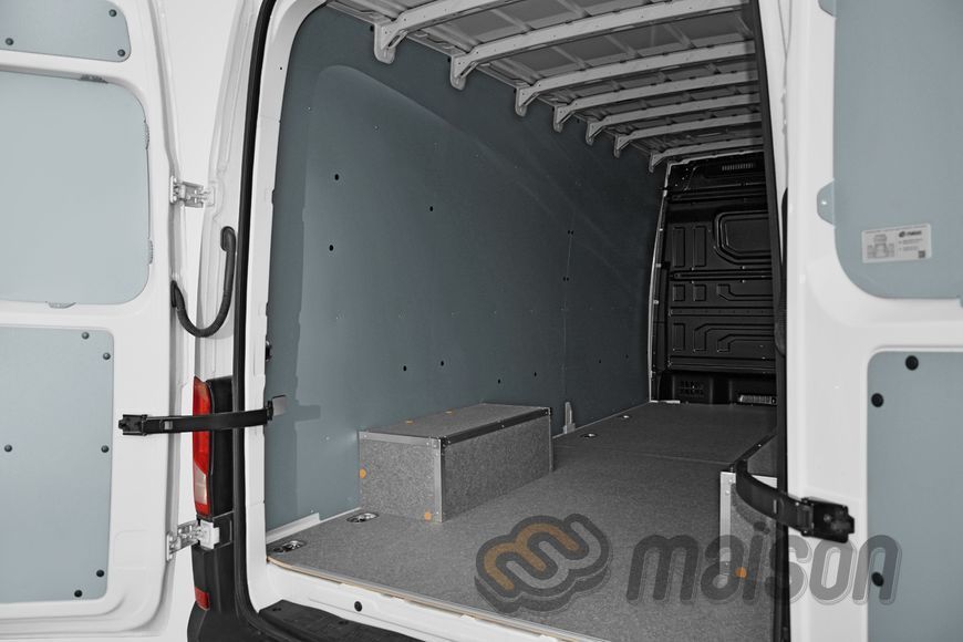 Wheel arch protection "rectangle" with aluminium frame TGE L4H3 LR, RWD 4x4, twin wheels (2 pcs, plywood)