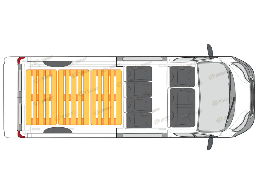 Комплект подвійної кабіни "Максі" 4-місний Veris, Jumper L3Н2, праві зсувні двері