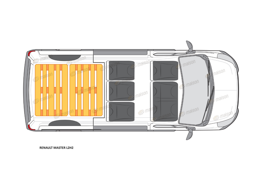 Комплект подвійної кабіни "Максі" 3-місний Veris, Master L2Н2 FWD, праві зсувні двері