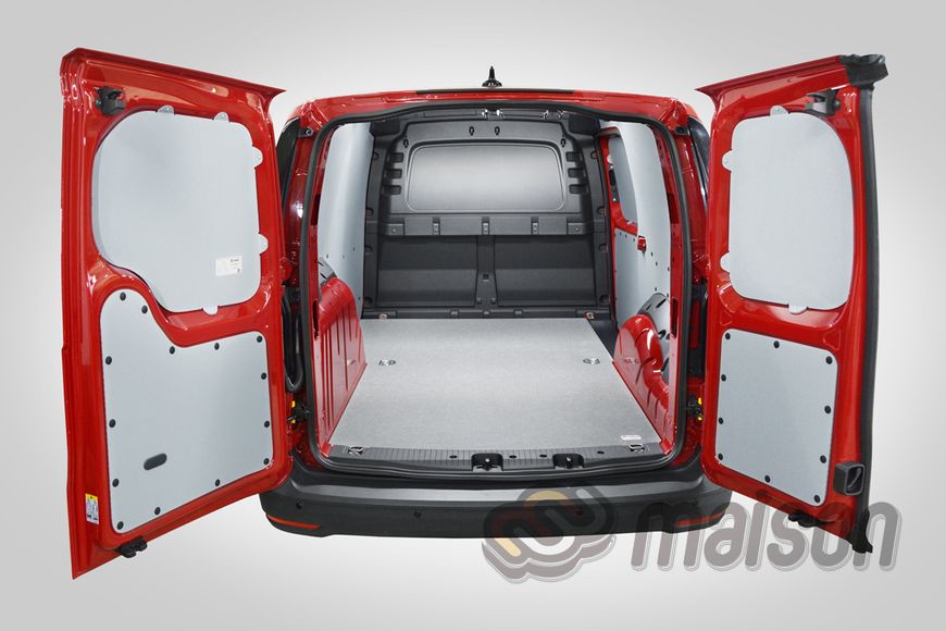 Пластикова обшивка стін фургона Caddy Cargo Maxi L2 (передній привід колісна база 2970мм, довжина вантажного відсіку 2150мм), розпашні двері