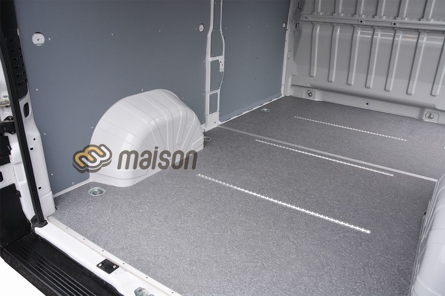Підлогове покриття з алюмінієвими рейками Movano Maxi L4 (колісна база 4035мм, довжина вантажного відсіку 4070мм), товщина 12мм, ПОПЕРЕЧНІ
