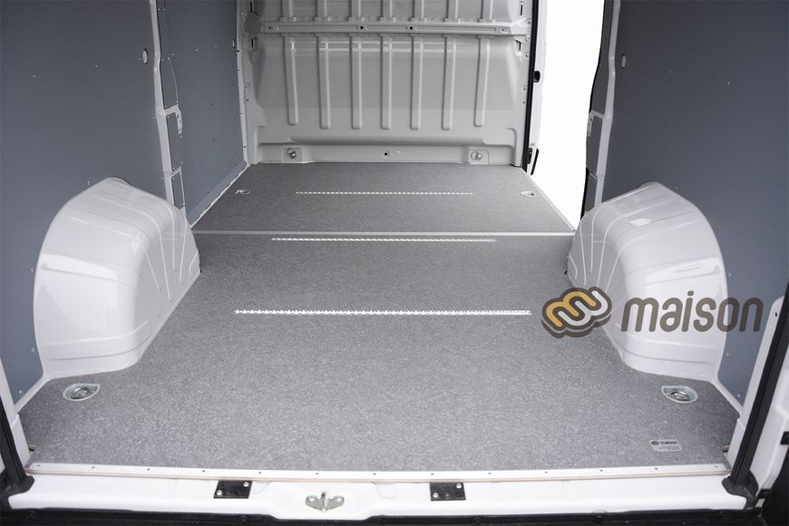 Підлогове покриття з алюмінієвими рейками Movano Maxi L4 (колісна база 4035мм, довжина вантажного відсіку 4070мм), товщина 12мм, ПОПЕРЕЧНІ