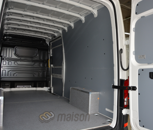 Wheel arch protection "rectangle" with aluminium frame Crafter L4H3 LR, FWD (2 pcs, plywood)