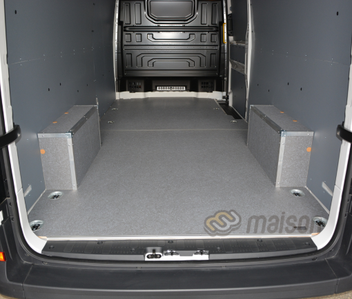 Wheel arch protection "rectangle" with aluminium frame Crafter L4H3 LR, FWD (2 pcs, plywood)