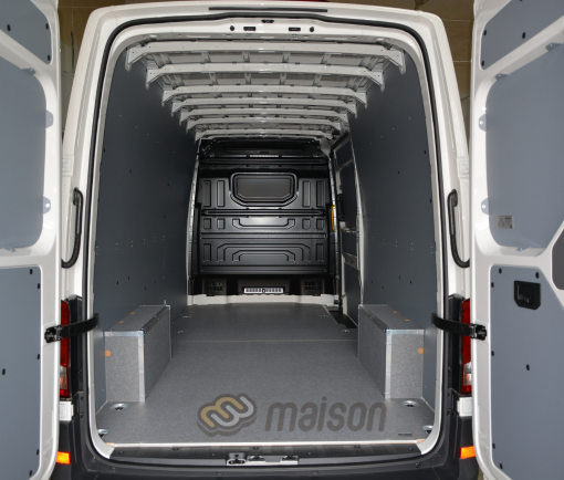 Wheel arch protection "rectangle" with aluminium frame Crafter L4H3 LR, FWD (2 pcs, plywood)