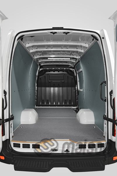 Пластикова обшивка стін фургона Movano L3H2 (задній привід, колісна база 3682мм, довжина вантажного відсіку 3733мм), спарені колеса, висота H2